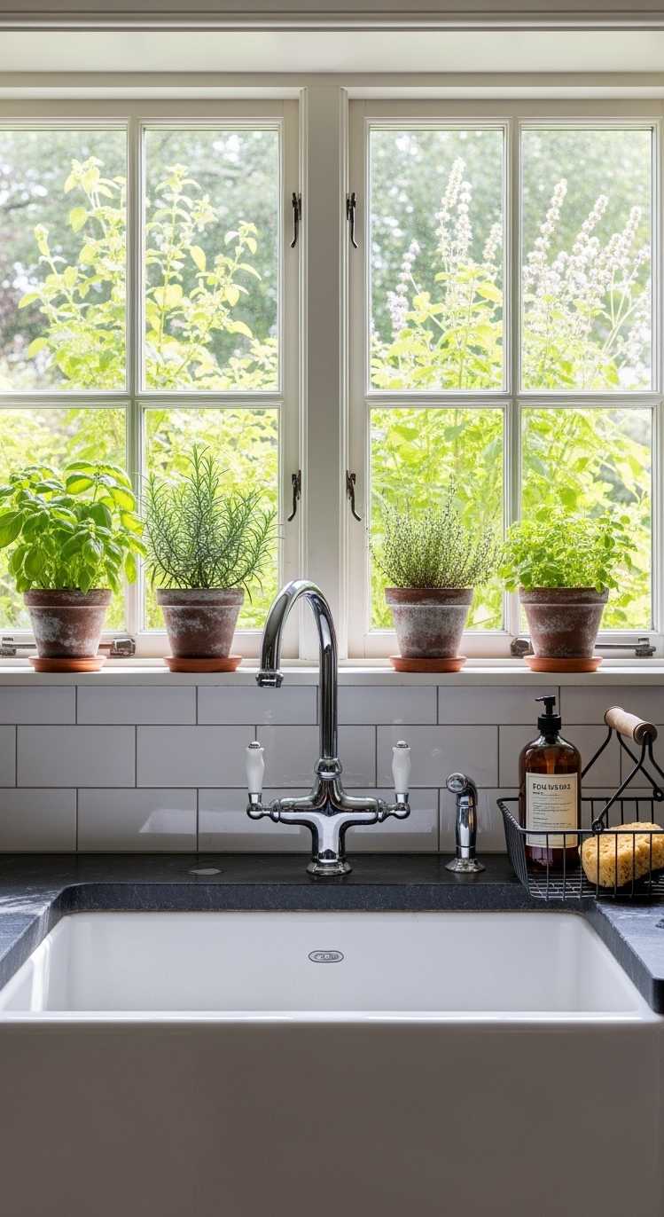 Country Kitchen Design - Country Kitchen Sink: Charm & Function - Sunlight streams into this inviting country kitchen, illuminating...