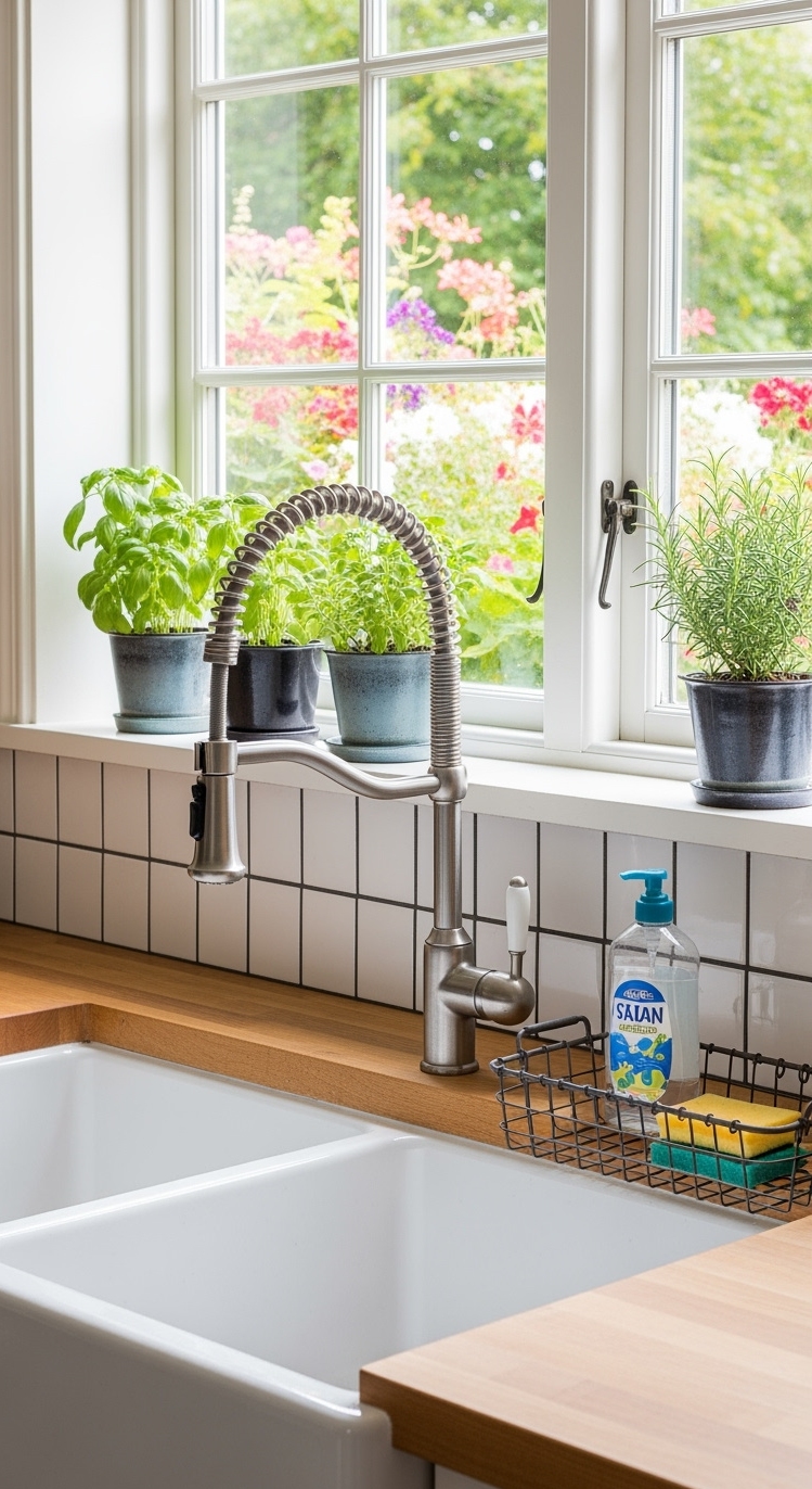 Country Kitchen Design - Country Kitchen Sink: Details in Design - Sunlight streams into this inviting country kitchen, immediately...