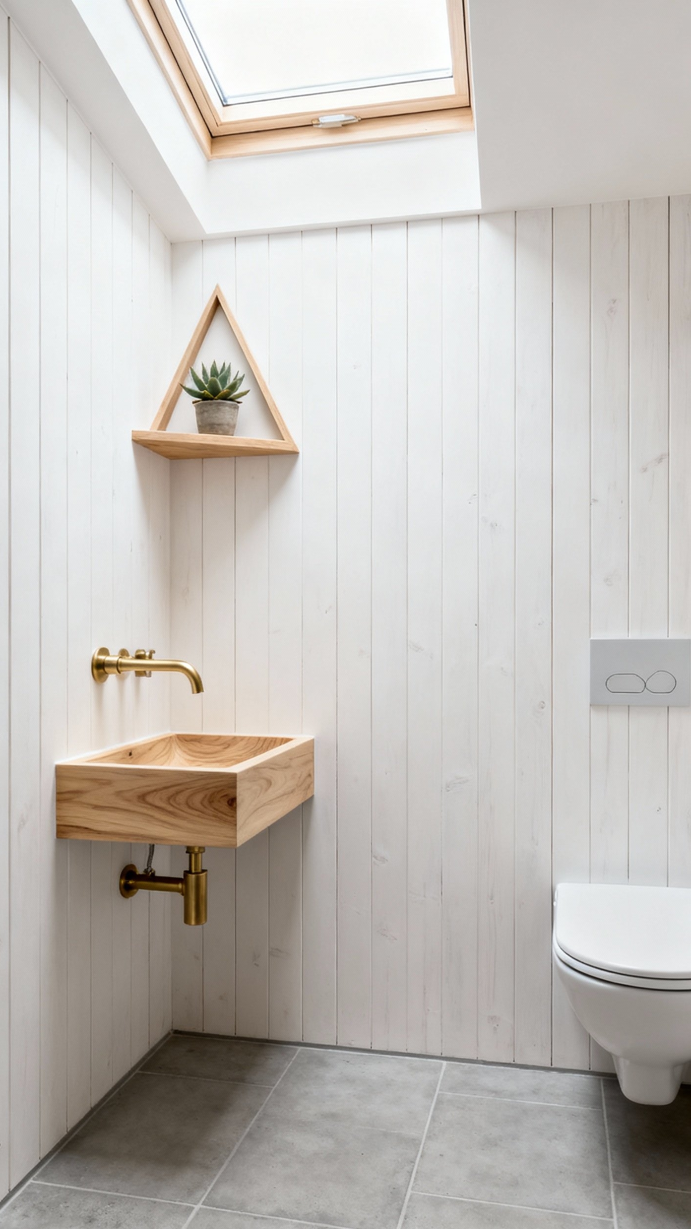 Small Guest Toilet Ideas - Small Guest Toilet: Natural Light & Texture - Sunlight streams into this guest toilet from a...