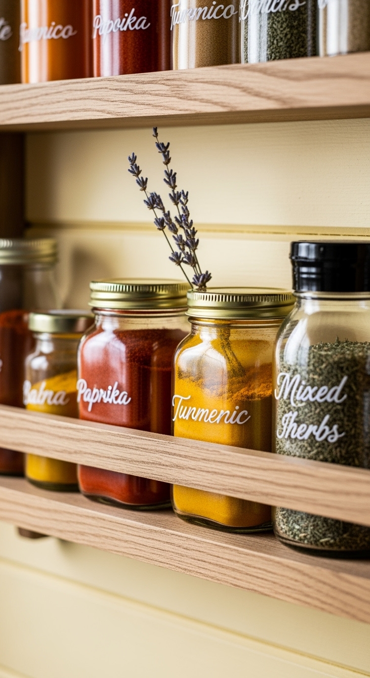 Country Kitchen Design - Country Kitchen: Spice Rack Details - Imagine the warm, inviting aroma of a country...