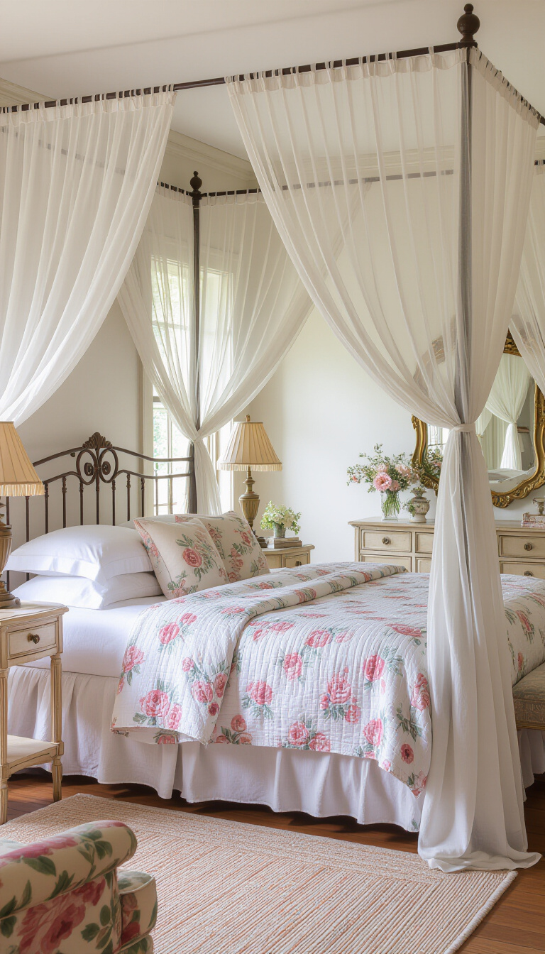 bedroom ideas inspiration - Vintage Bedroom Design: Romantic Inspiration - Step into a dreamy escape with this vintage-inspired...