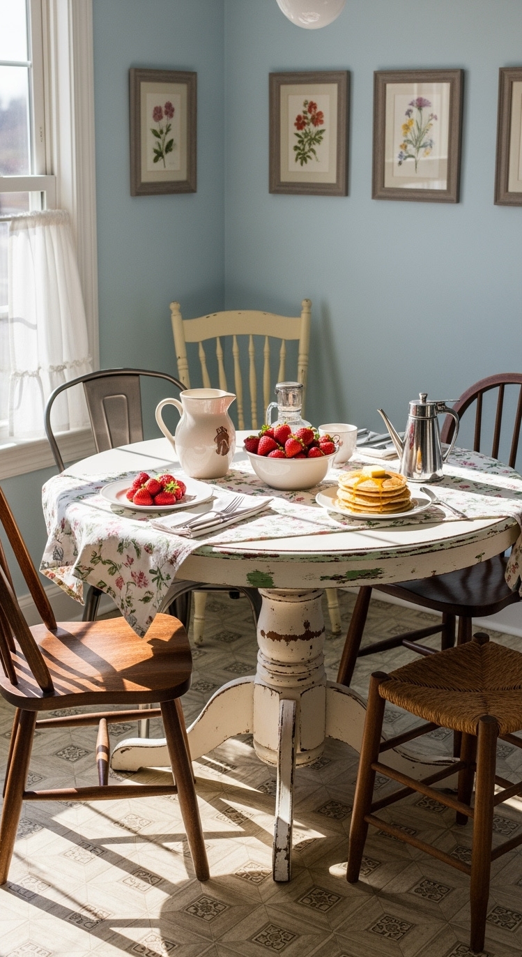 Country Kitchen Design - Country Kitchen: Cozy Nook Design - Sunlight spills into this charming country kitchen breakfast...