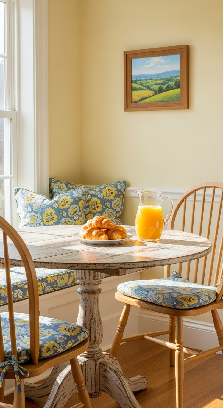 Country Kitchen Design - Country Kitchen: Sun-Drenched Breakfast Nook - Sunlight streams into this inviting country kitchen breakfast...