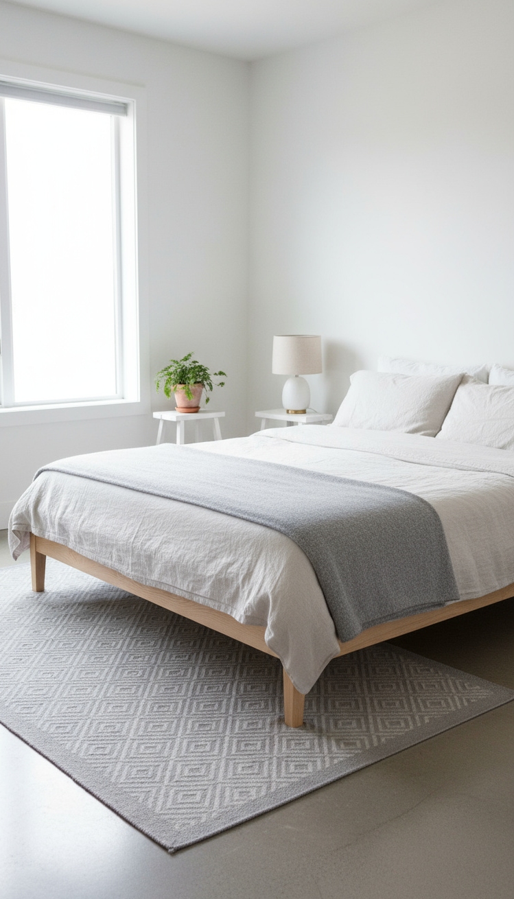 Neutral Rugs Bedroom - Neutral Rugs: Serene Bedroom Style - Neutral Rugs Bedroom - Imagine stepping into this serene Scandinavian bedroom, where...