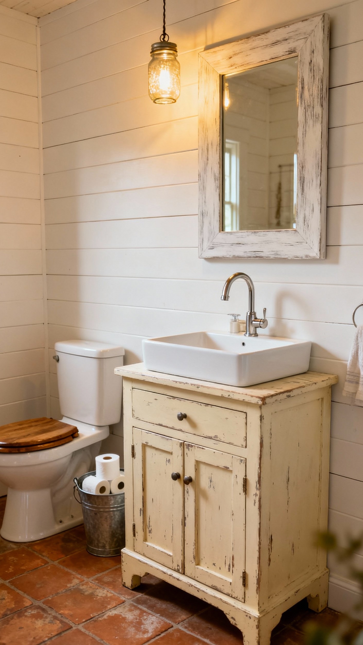 Small Guest Toilet Ideas - Small Guest Toilet, Big Style - This farmhouse guest toilet welcomes you with its...