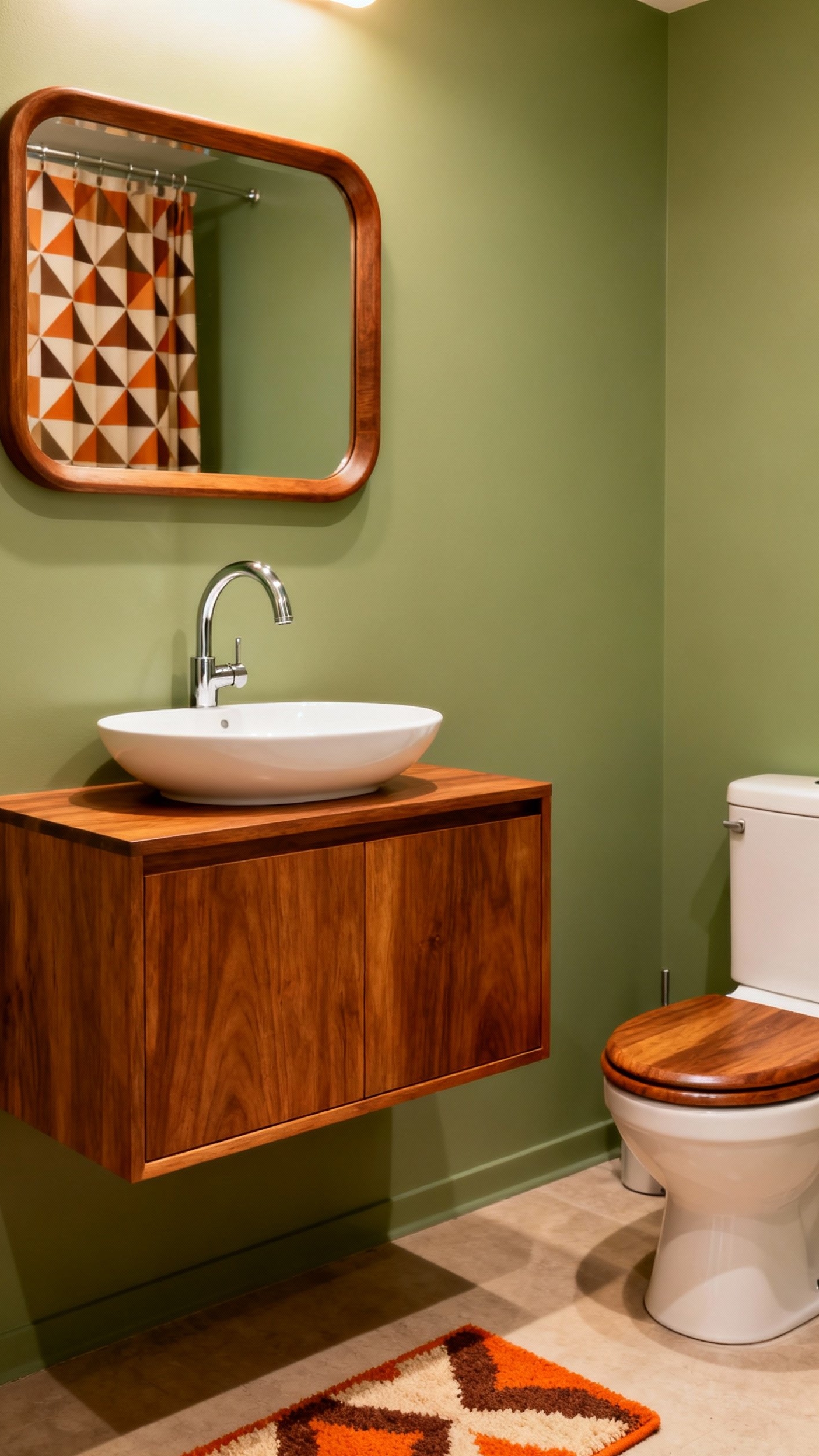 Small Guest Toilet Ideas - Small Guest Toilet, Big Style - Small Guest Toilet Ideas - This guest toilet sings with mid-century modern charm!...