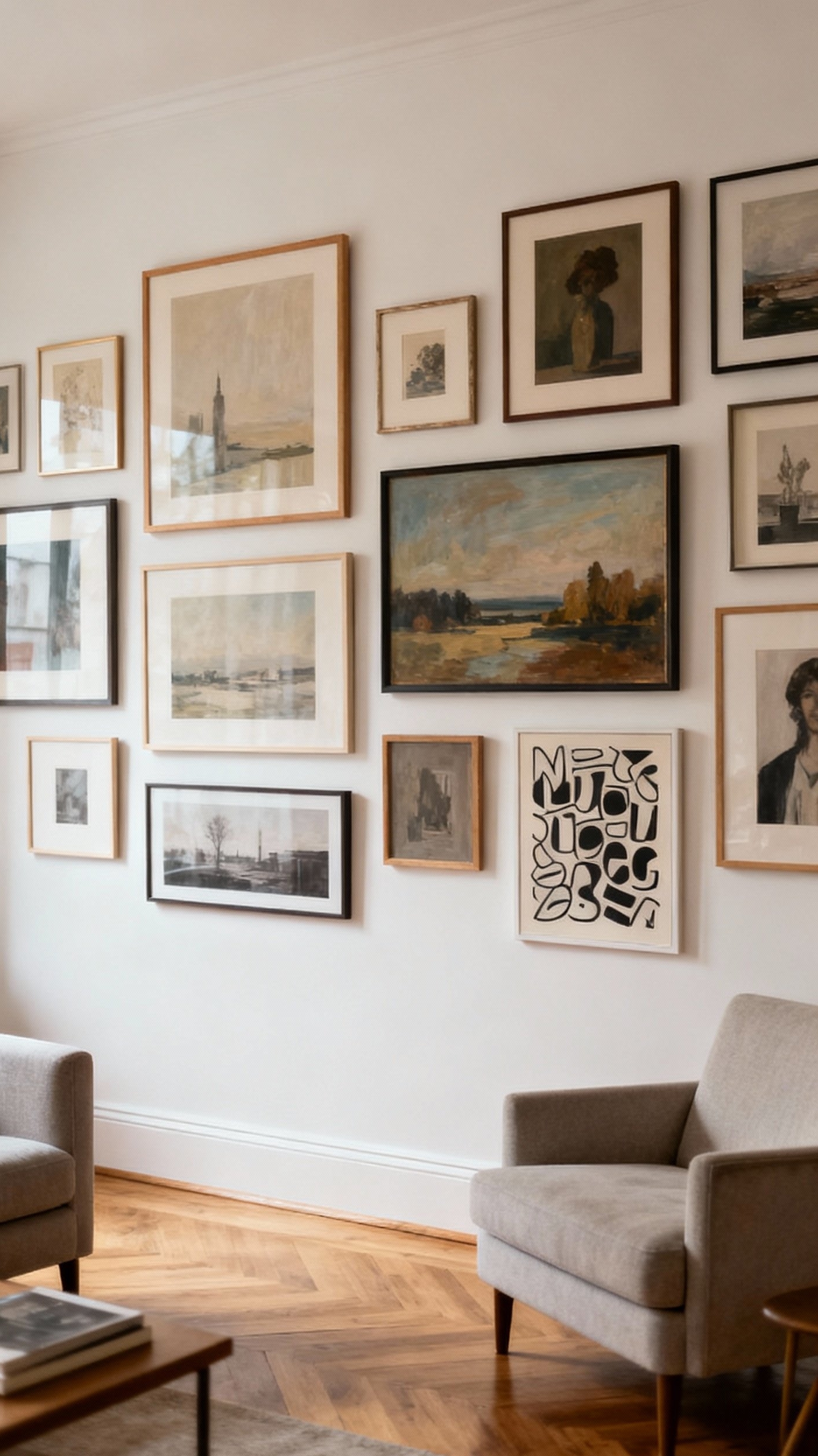Living Room Inspo - Curate Your Perfect Gallery Wall - A curated gallery wall immediately grabs your attention...
