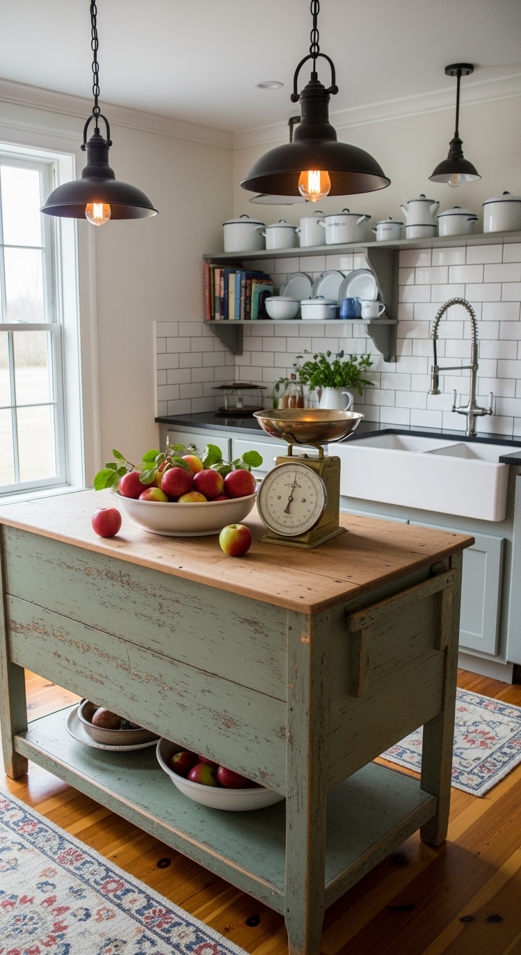 Country Kitchen Design - Country Kitchens: Rustic Charm in Soft Light - Sunlight spills into this country kitchen, immediately wrapping...