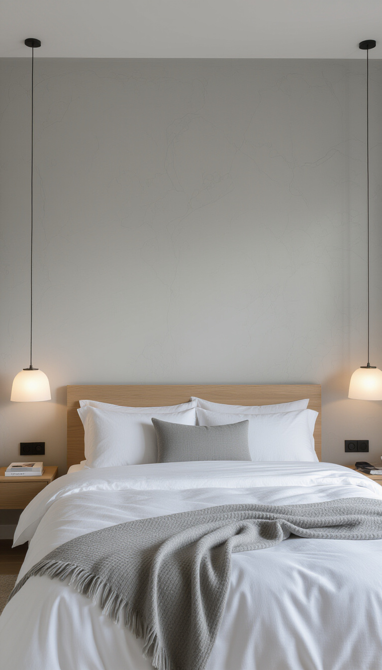 Two Colour Combination For Bedroom Walls - Two-Tone Bedroom Walls: Modern Color Blocking - Imagine stepping into this modern bedroom, where a...