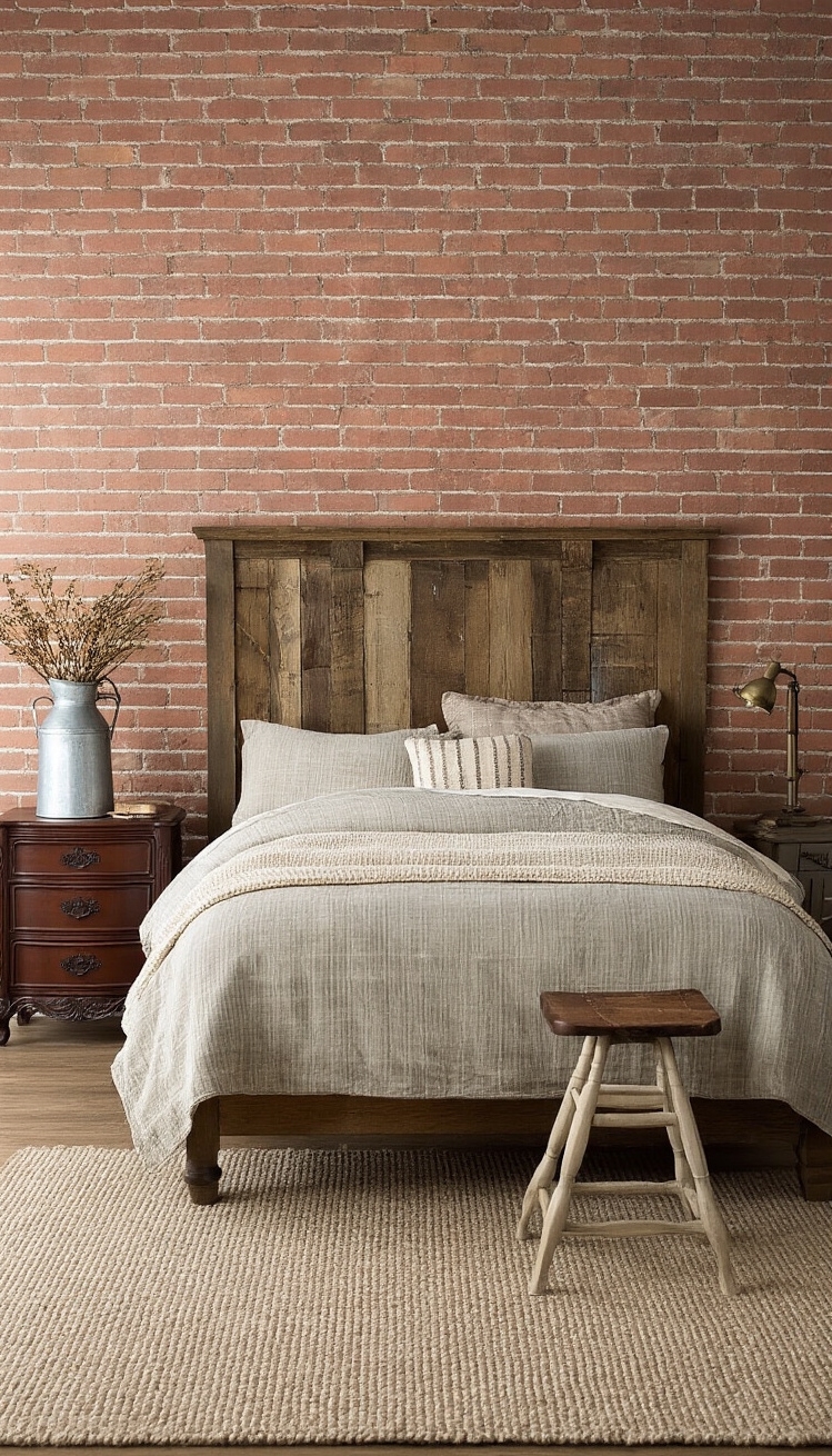 Mixing Wood Tones Bedroom - Mixing Wood Tones: Bedroom Harmony - Mixing Wood Tones Bedroom - The image showcases a bedroom where rustic charm...