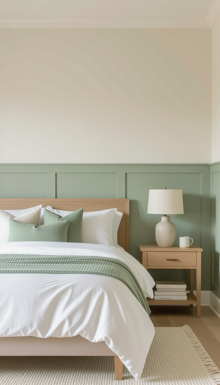 Two Colour Combination For Bedroom Walls - Two-Tone Bedroom Walls: Ombre Effect - Imagine stepping into a bedroom where tranquility washes...