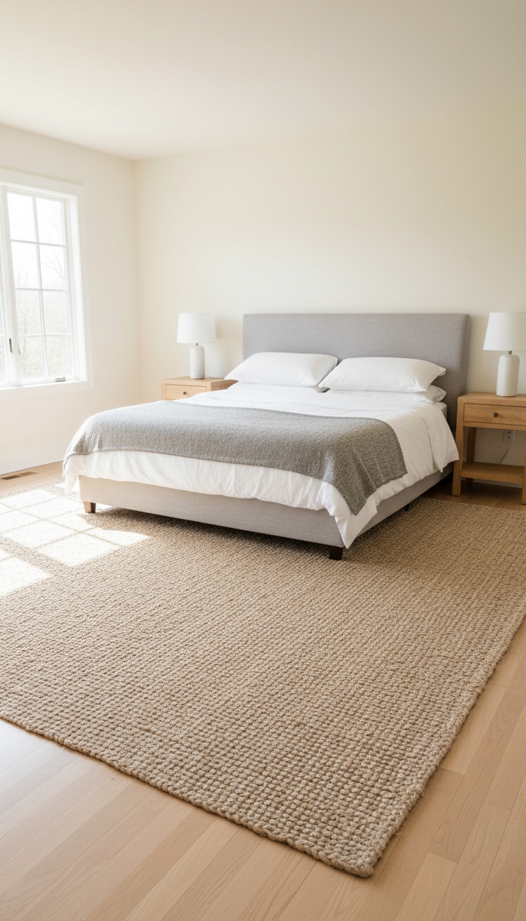 Neutral Rugs Bedroom - Neutral Rugs: Serene Bedroom Design - Neutral Rugs Bedroom - Step into this serene bedroom and feel the...