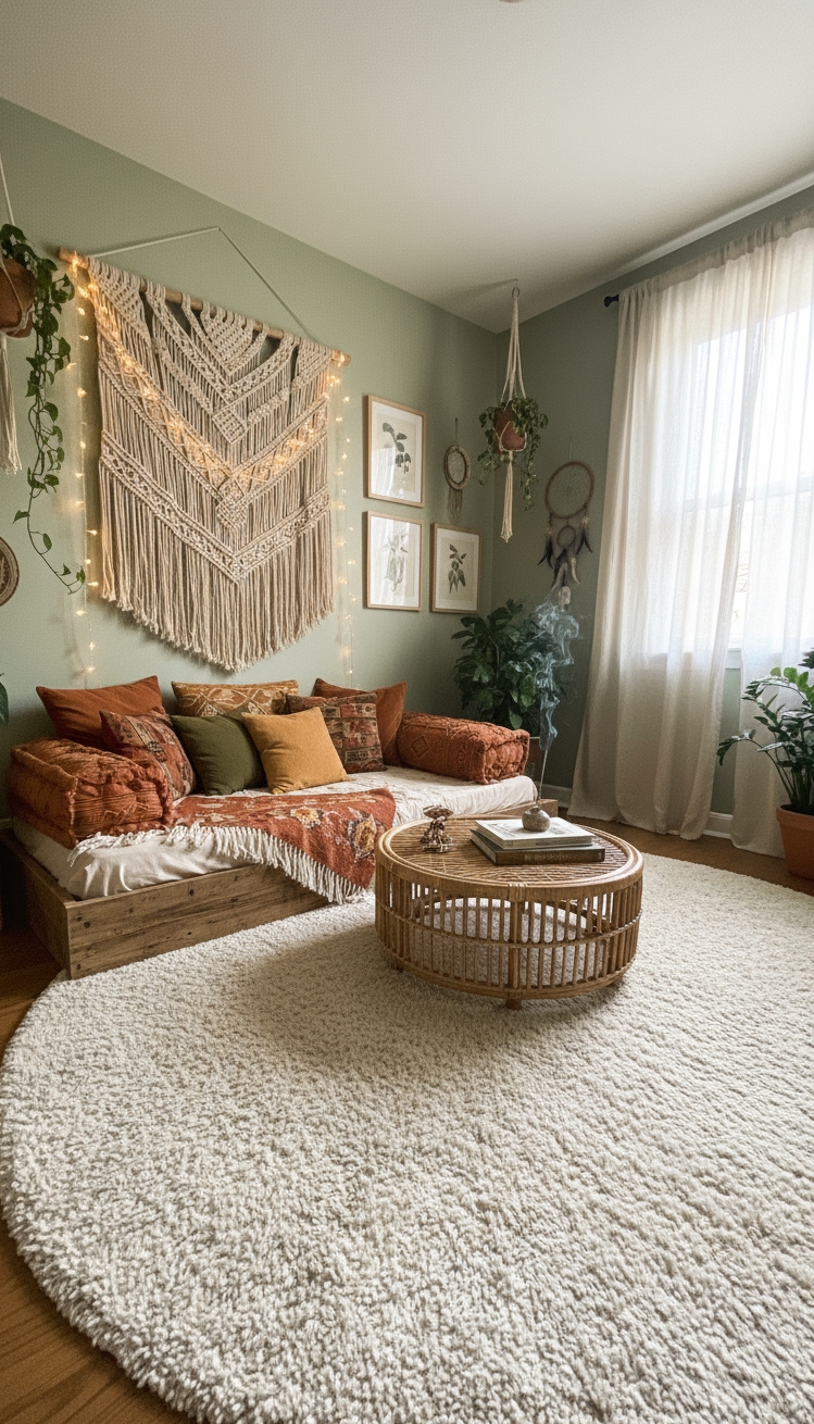 Neutral Rugs Bedroom - Neutral Rugs: Bohemian Bedroom Bliss - Neutral Rugs Bedroom - Step into this bohemian bedroom and feel instantly...