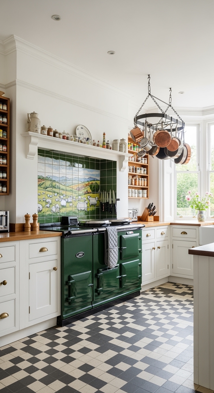 Country Kitchen Design - Country Kitchen Design: Aga Range Focal Point - Step into this inviting country kitchen, where the...