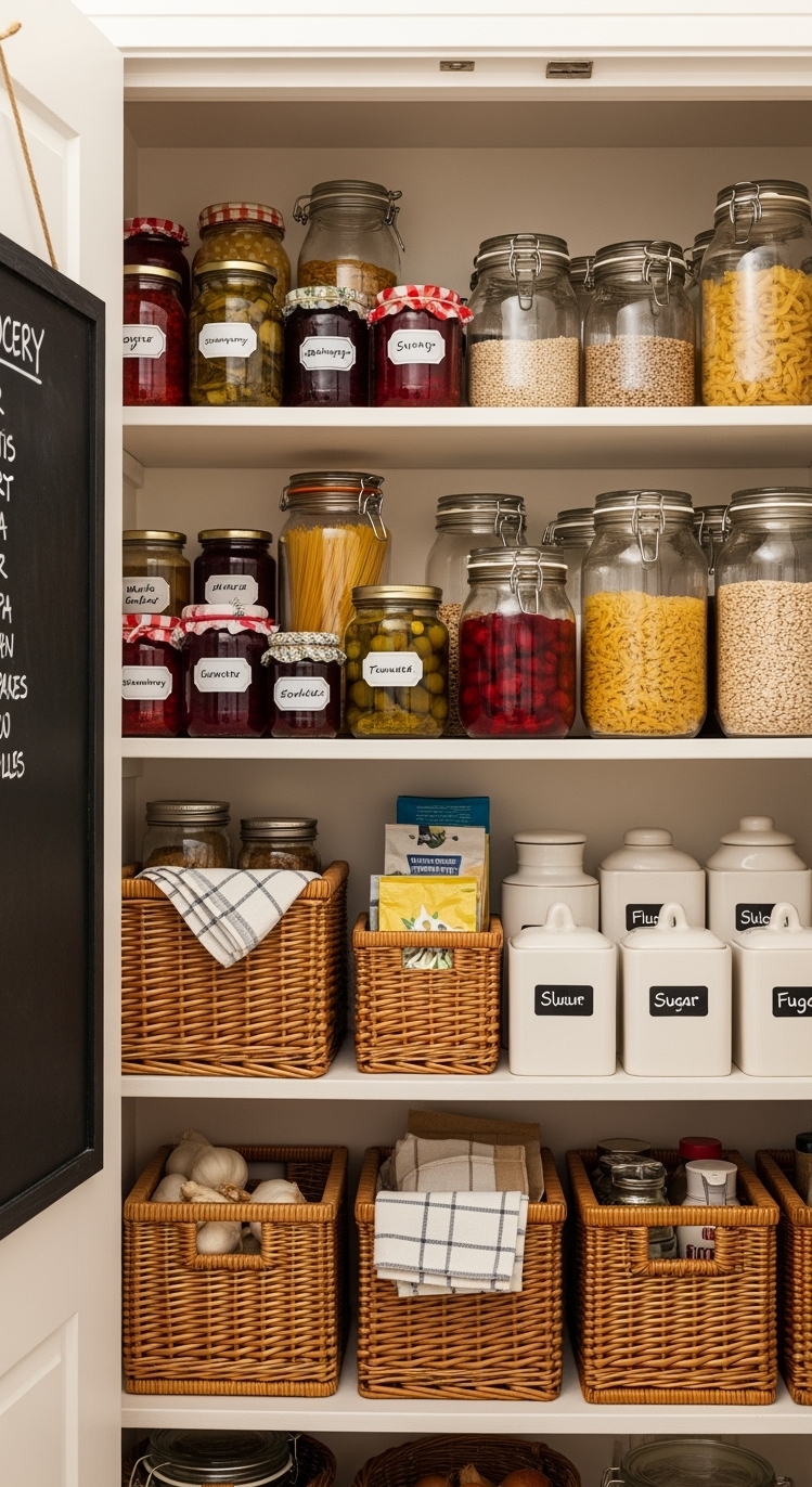 Country Kitchen Design - Country Kitchen Pantry: Order and Abundance - Step into this charming country kitchen pantry, where...