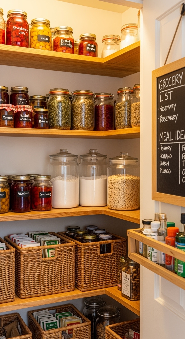 Country Kitchen Design - Country Kitchen Pantry: Organized Charm - Step inside this charming country kitchen pantry, where...