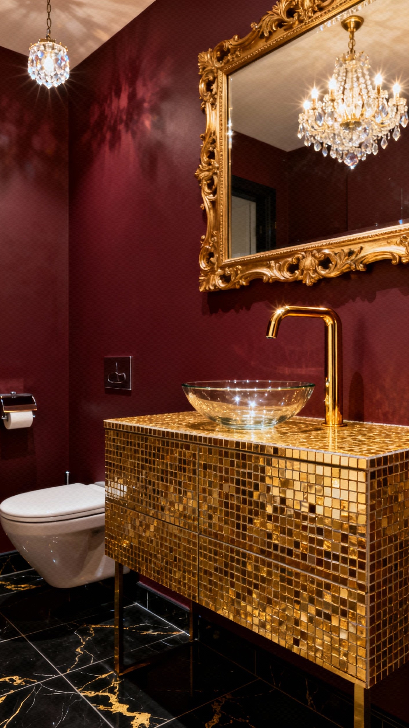 Small Guest Toilet Ideas - Small Guest Toilet: Big Style - Small Guest Toilet Ideas - This guest toilet absolutely stuns with its bold,...