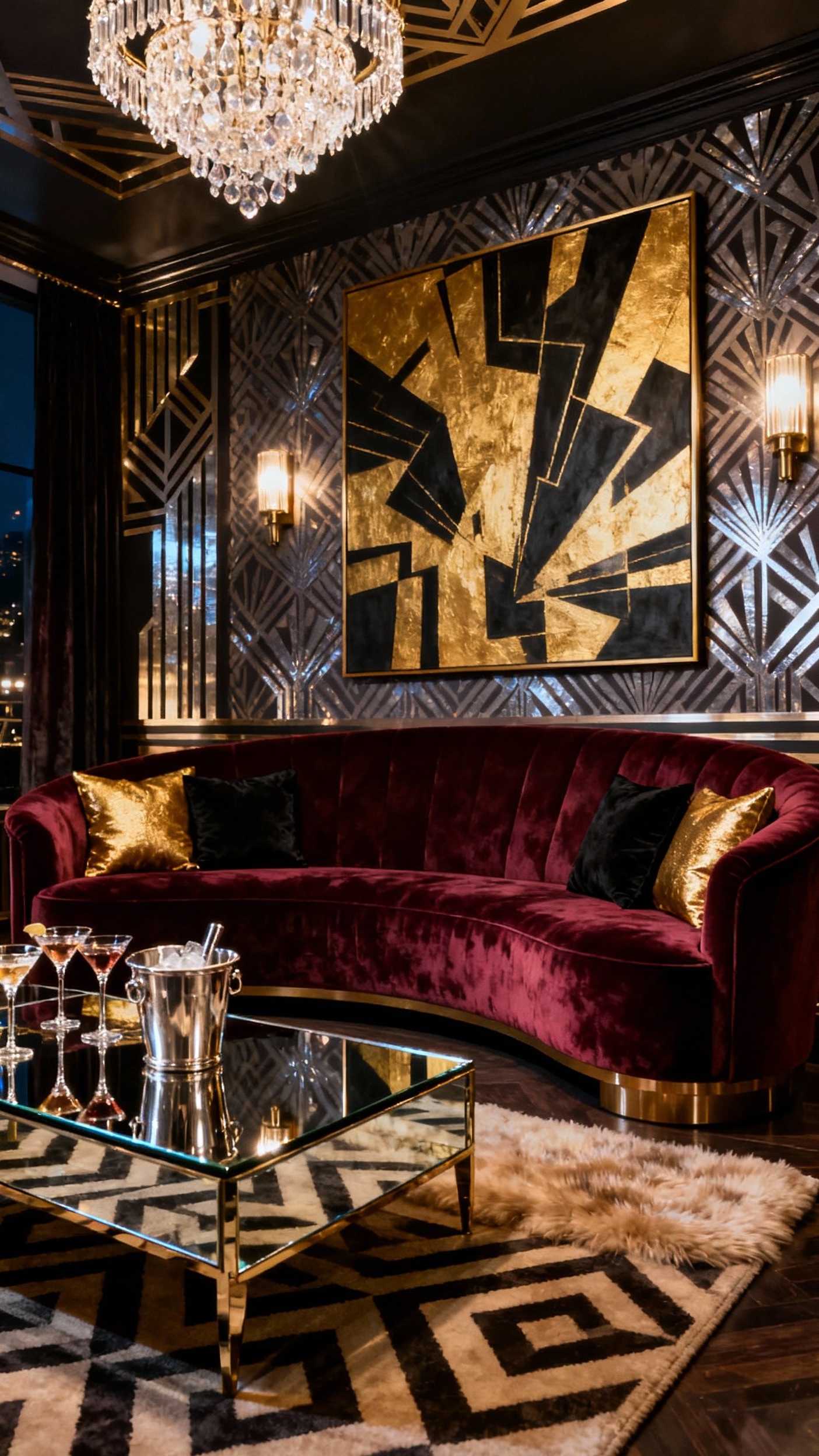 Living Room Inspo - Art Deco Living Room Glamour - Living Room Inspo - This Art Deco living room oozes glamour and...