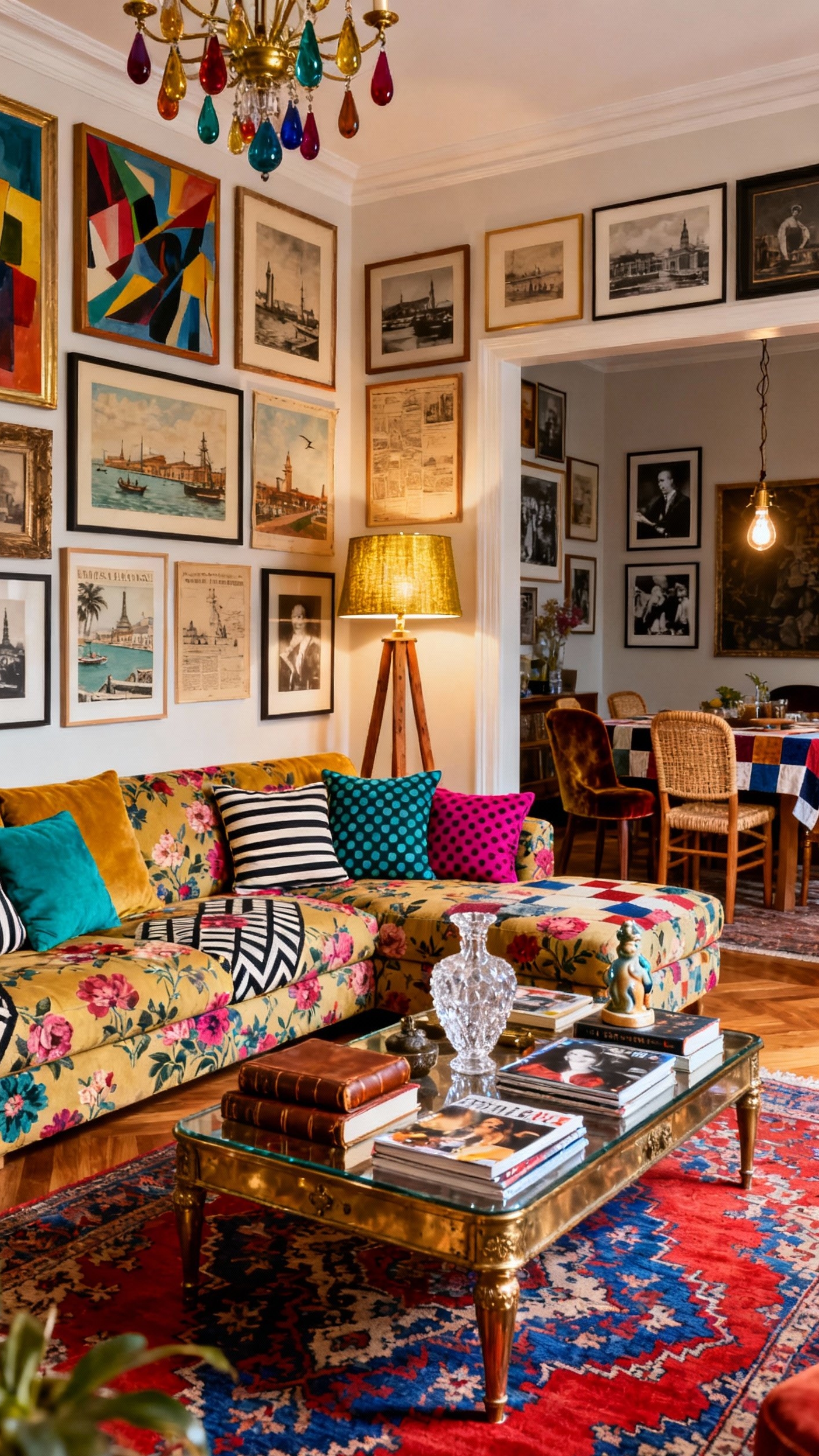 Living Room Inspo - Unleash Your Inner Maximalist: Living Room - Color explodes in this maximalist living room, creating...