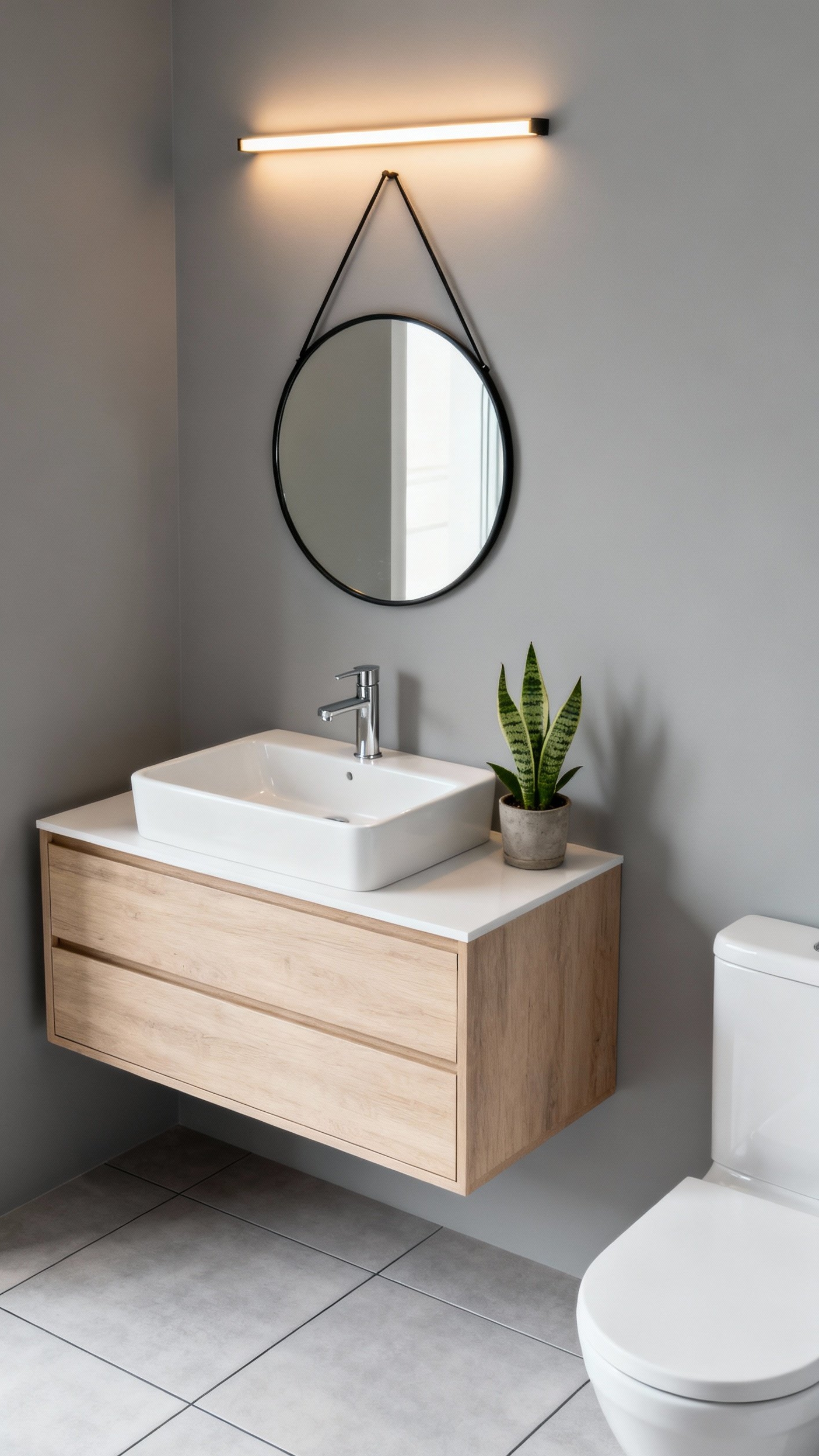 Small Guest Toilet Ideas - Small Guest Toilet: Smart Design - This minimalist guest toilet maximizes style in a...