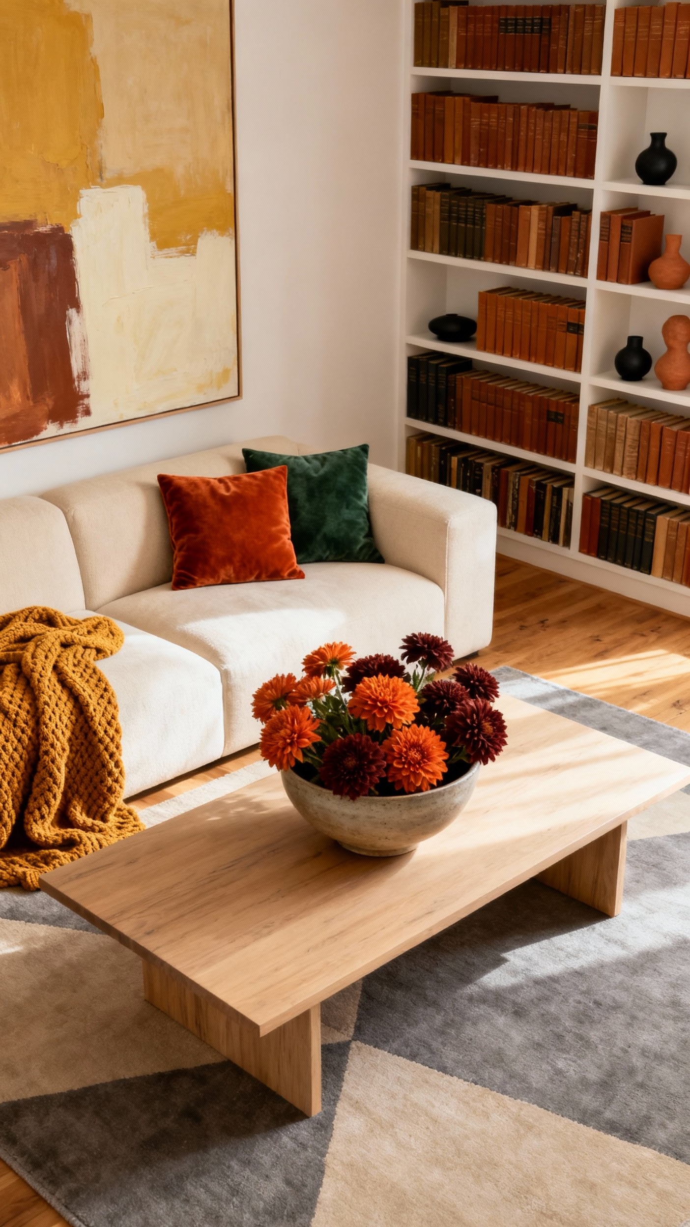 modern fall decor ideas for living room - Fall Living Room: Modern Minimalist Style - Late afternoon light spills into this modern living...