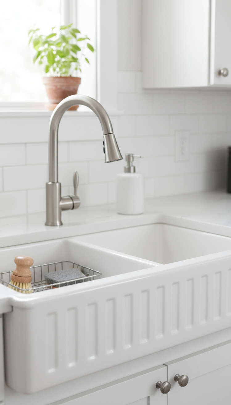 White Kitchen Ideas - White Kitchens: Farmhouse Sink Details - Imagine stepping into a bright, airy kitchen where...
