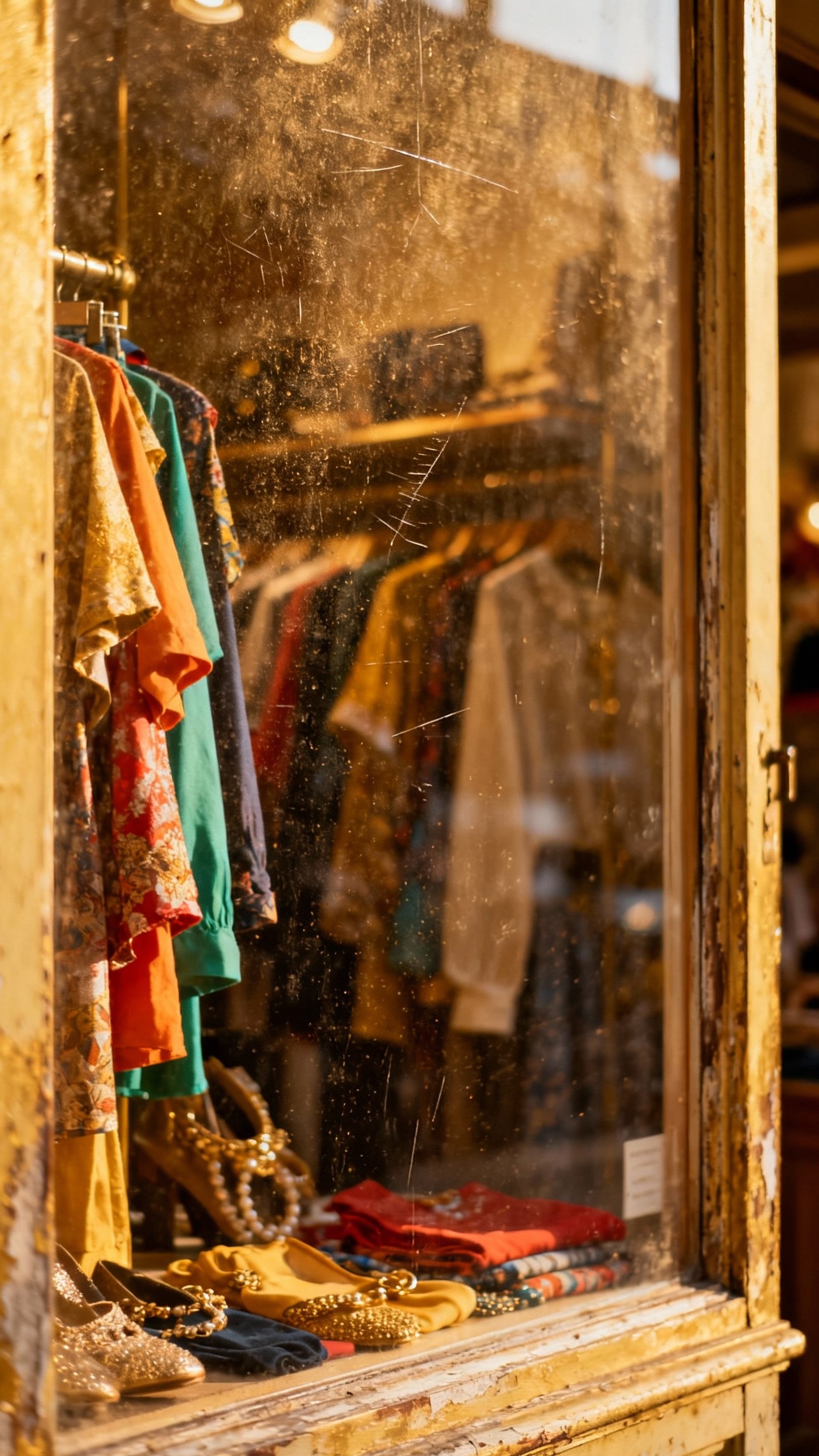 Urban City Photography - Urban Textures: Vintage Finds Close-Up - The camera hones in on a vintage clothing...