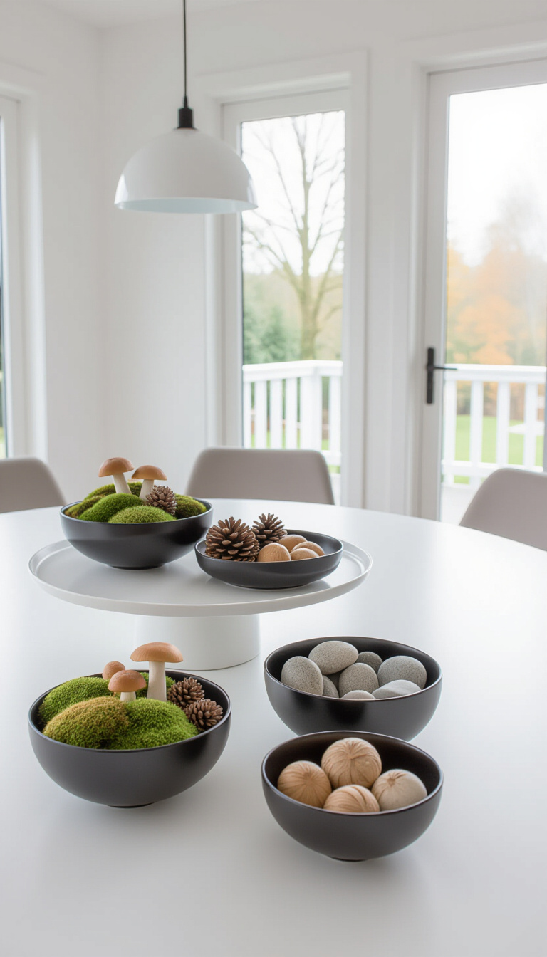 modern fall decor ideas for dining room - Fall Dining: Modern Scandinavian Style - Sunlight streams into a modern dining room, highlighting...