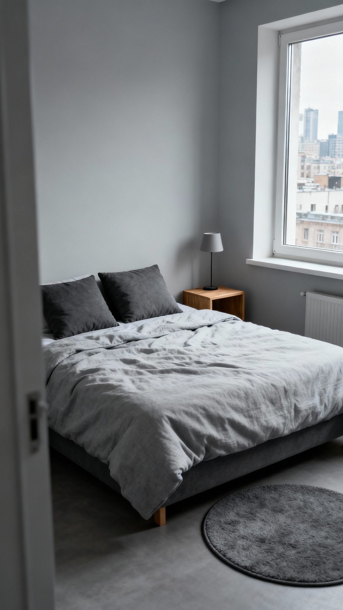 Neutral Tones Bedroom - Neutral Bedroom Bliss: Urban Apartment Style - This urban apartment bedroom whispers tranquility with its...