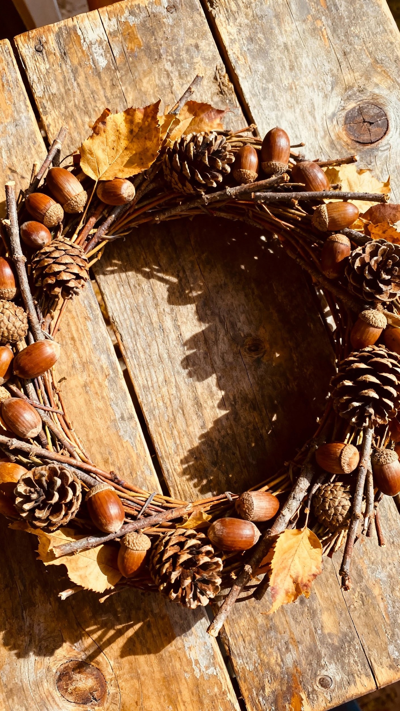 fall wreaths - Foraged Fall Wreaths: Nature's Art - The camera captures a stunning fall wreath resting...