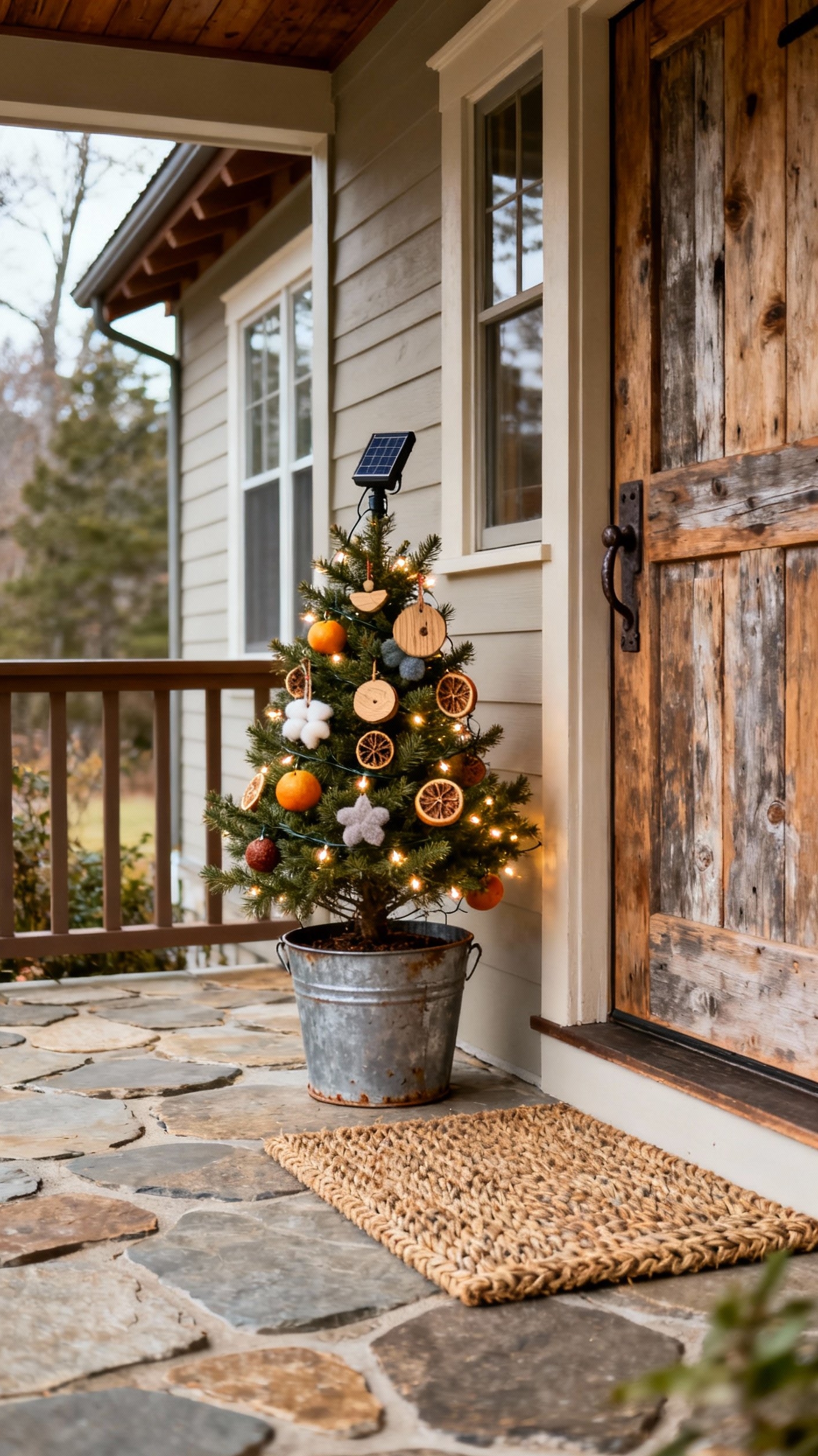 christmas porch decor ideas - Sustainable Christmas Porch Decor Ideas - The porch welcomes you with a warm, sustainable...