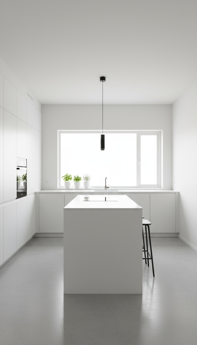 White Kitchen Ideas - White Kitchens: Minimalist Scandinavian Design - Imagine stepping into this serene Scandinavian kitchen, a...