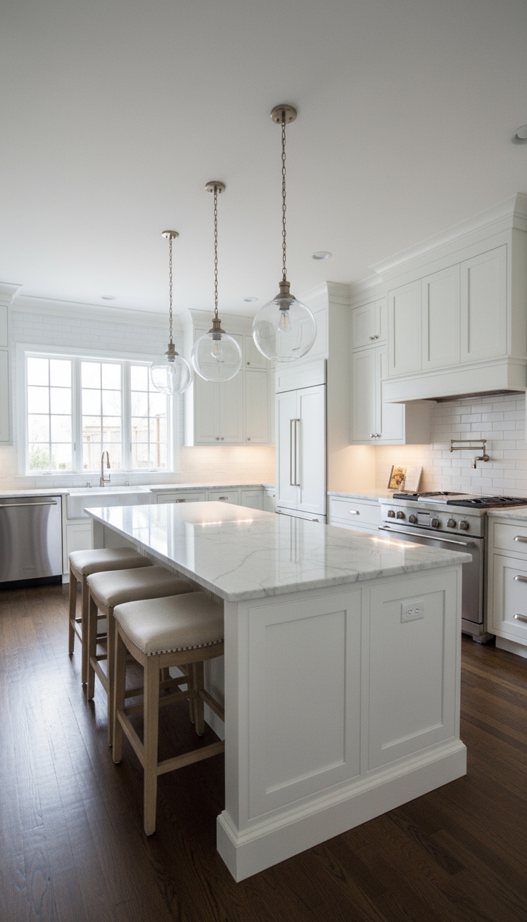 White Kitchen Ideas - White Kitchen Design: Bright & Airy - Step into this bright and airy kitchen, where...