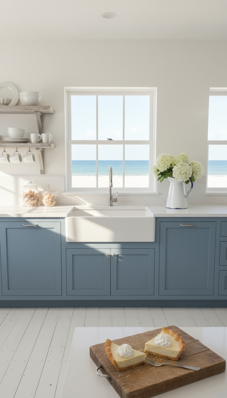 Beach Cottage Kitchens - Beach Cottage Kitchen: Sun-Drenched Coastal Charm - This beach cottage kitchen sings with sun-drenched serenity....