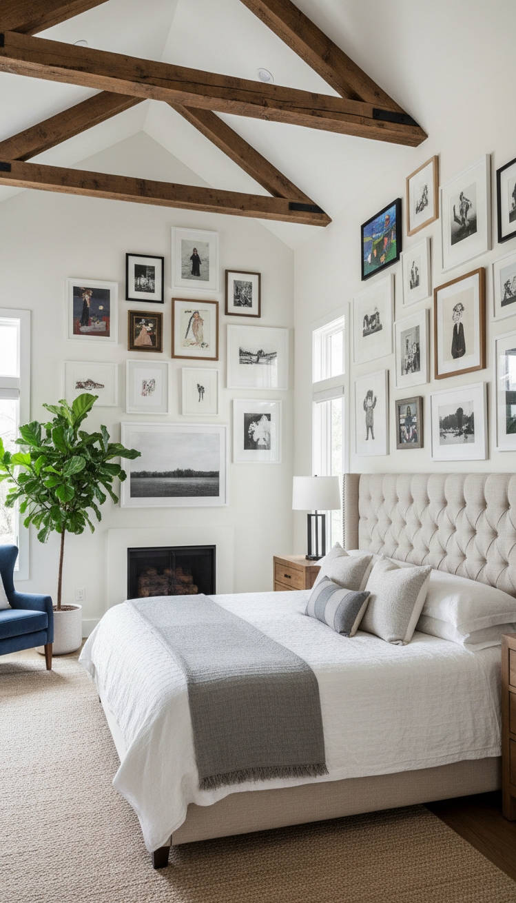 exposed beams bedroom - Exposed Beams: Bedroom Design Ideas - exposed beams bedroom - These exposed beams command attention, drawing your gaze...