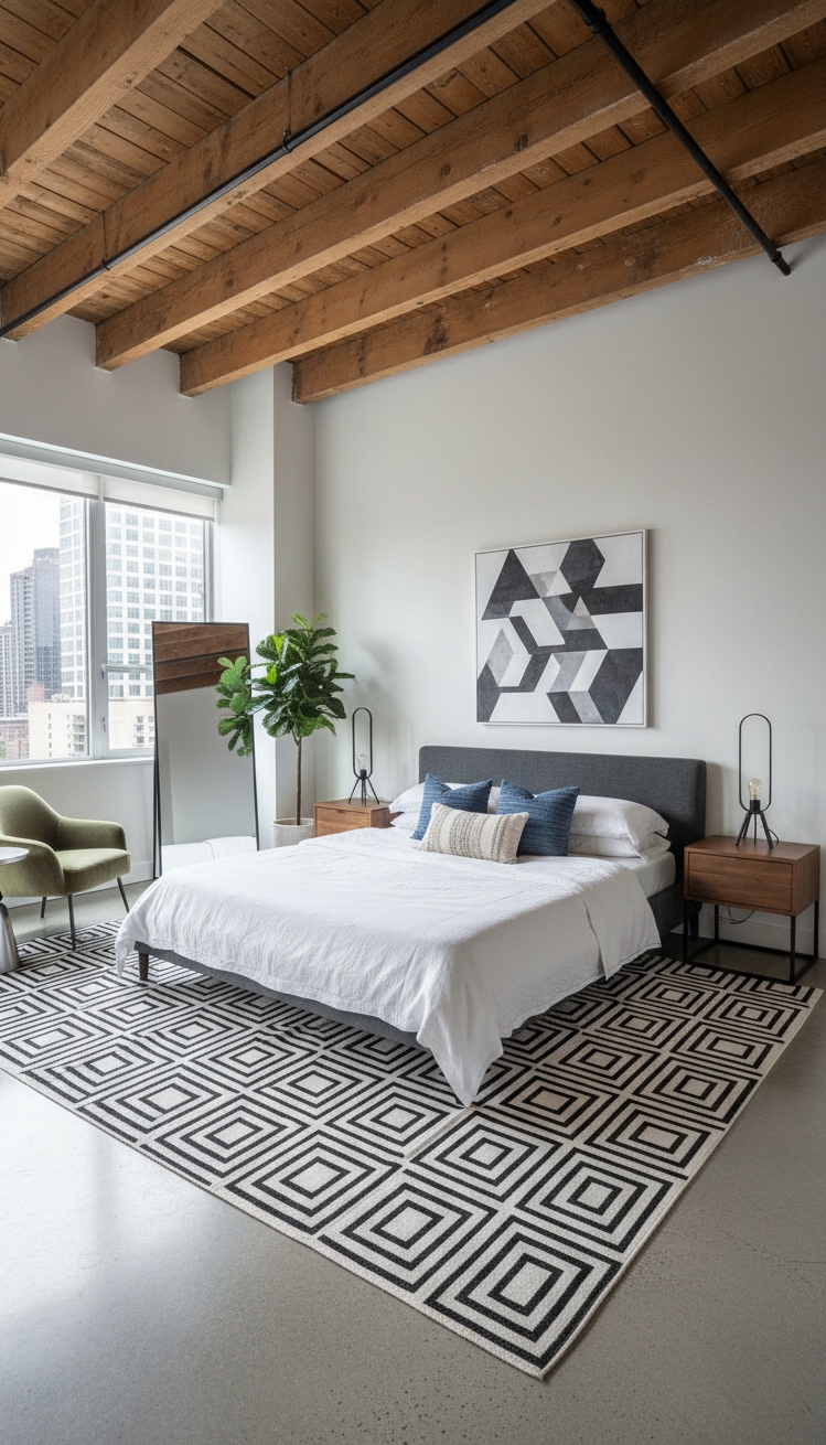 exposed beams bedroom - Exposed Beams: Bedroom Design Ideas - exposed beams bedroom - These exposed beams command attention, drawing your eyes...