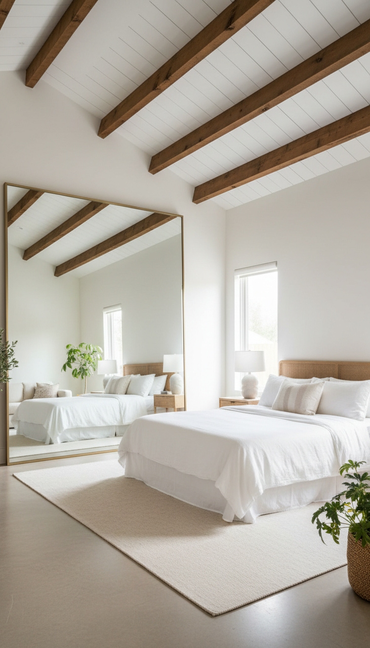 exposed beams bedroom - Exposed Beams: Bedroom Design Highlights - exposed beams bedroom - These exposed beams command attention, their rough texture...