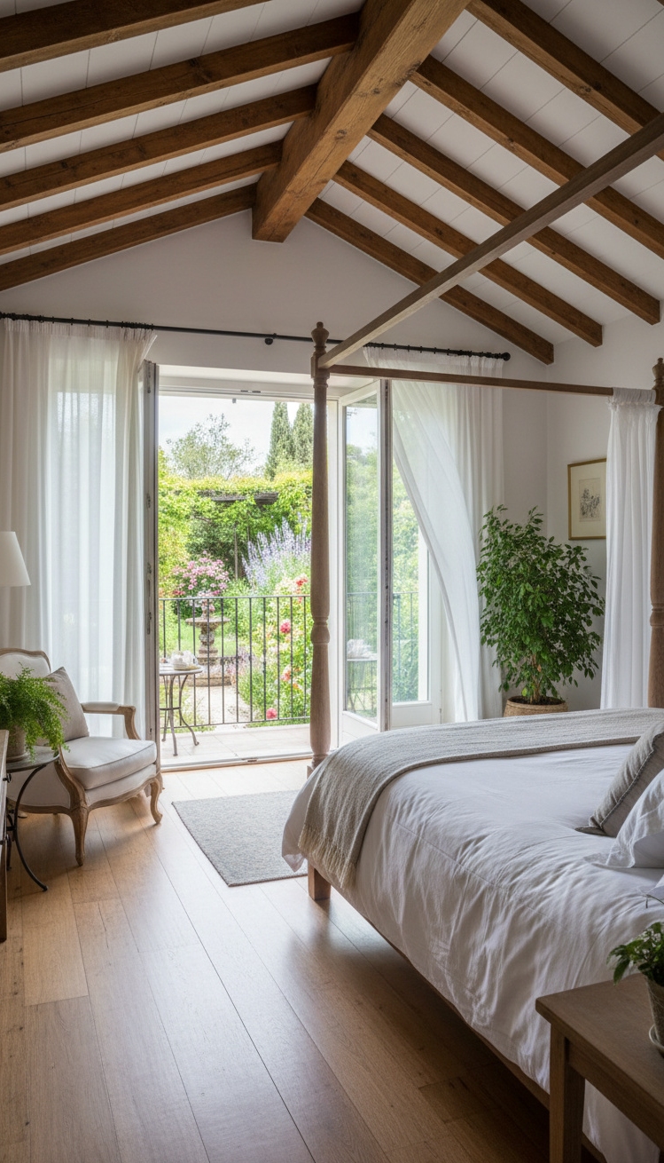 exposed beams bedroom - Exposed Beams: Bedroom Design Ideas - exposed beams bedroom - These exposed beams command attention, drawing your eyes...