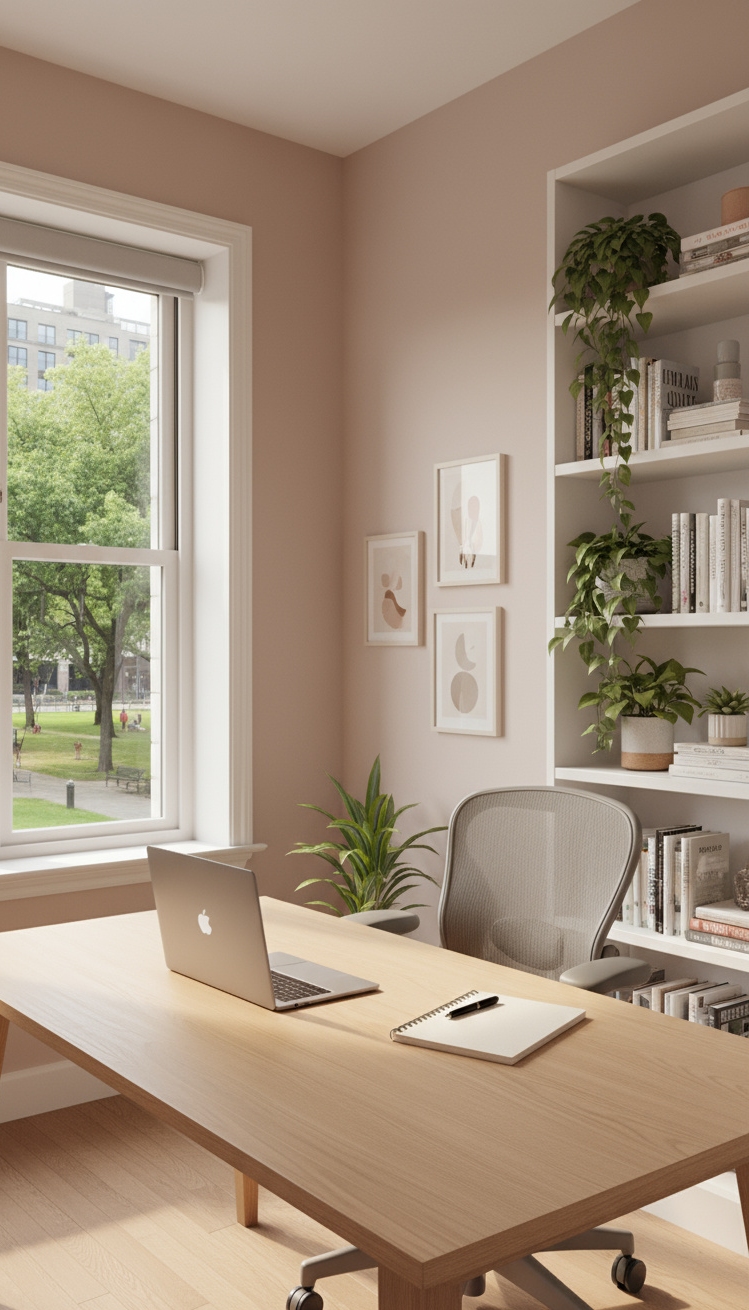 serene interior colors - Serene Spaces: Desert Rose Home Office - The 