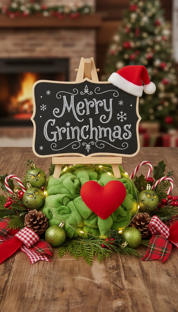 Grinch Centerpiece Ideas - Grinch Centerpiece: Rustic Charm, Grinchmas Cheer - The