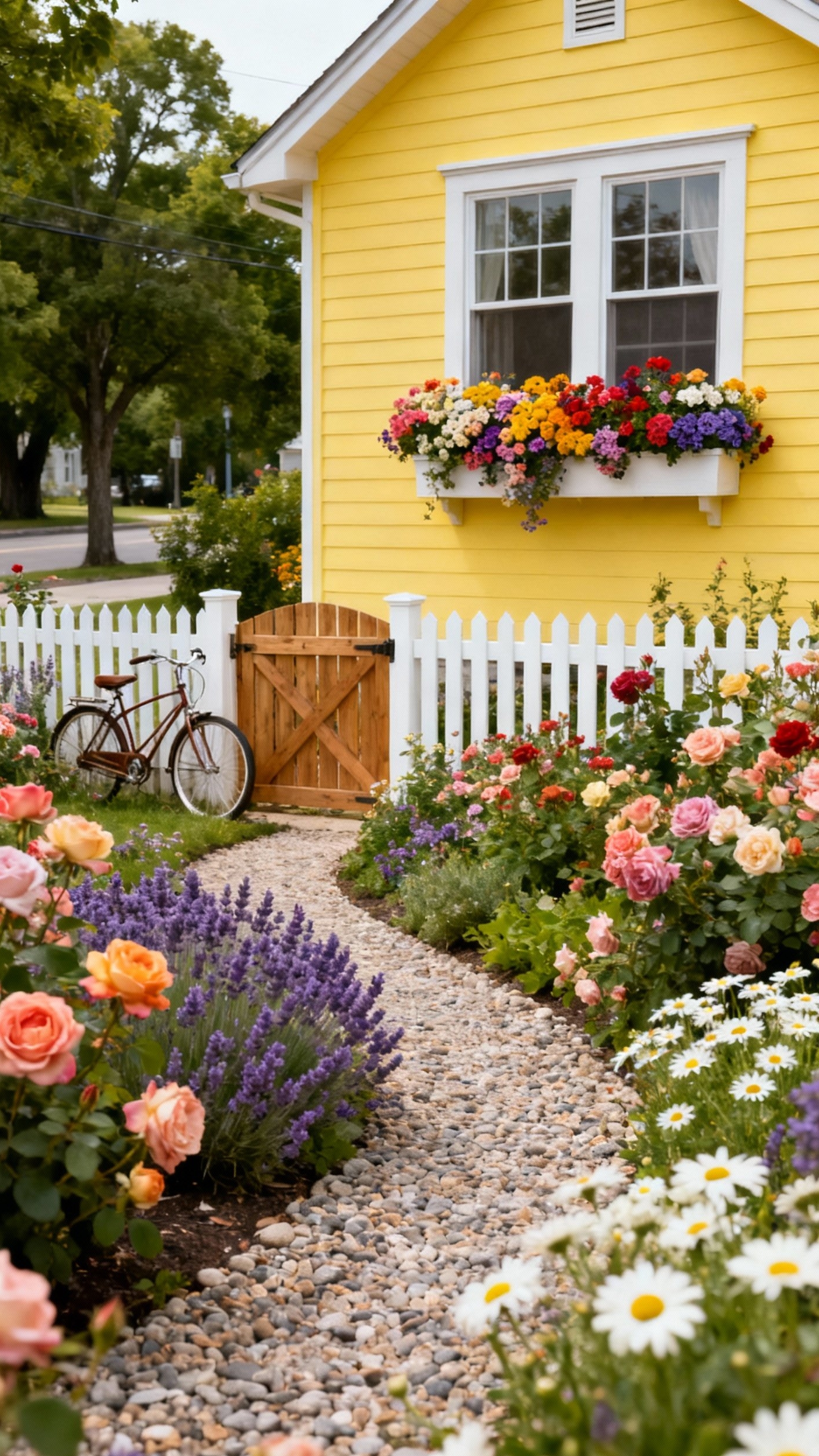 front yard landscape - Cottage Front Yard Design Ideas - Overflowing window boxes steal the show in this...