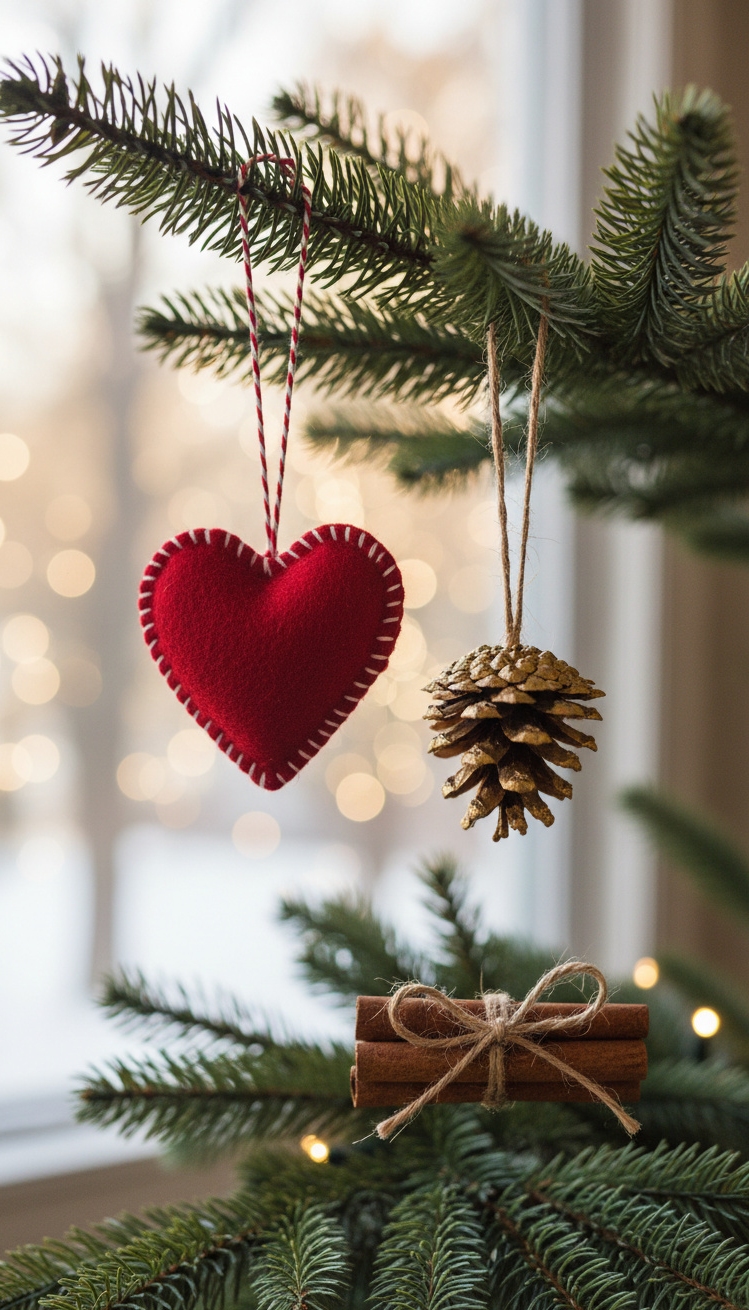 easy christmas ornaments - Easy Christmas Ornaments: Simple Design - These ornaments feel simple and homespun. A felt...