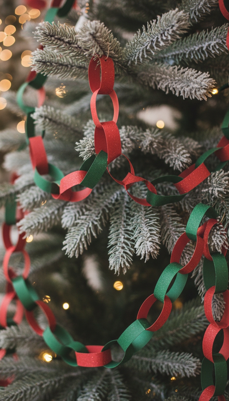 easy christmas ornaments - Easy Paper Chain Christmas Designs - These paper chains bring a playful, handmade touch...