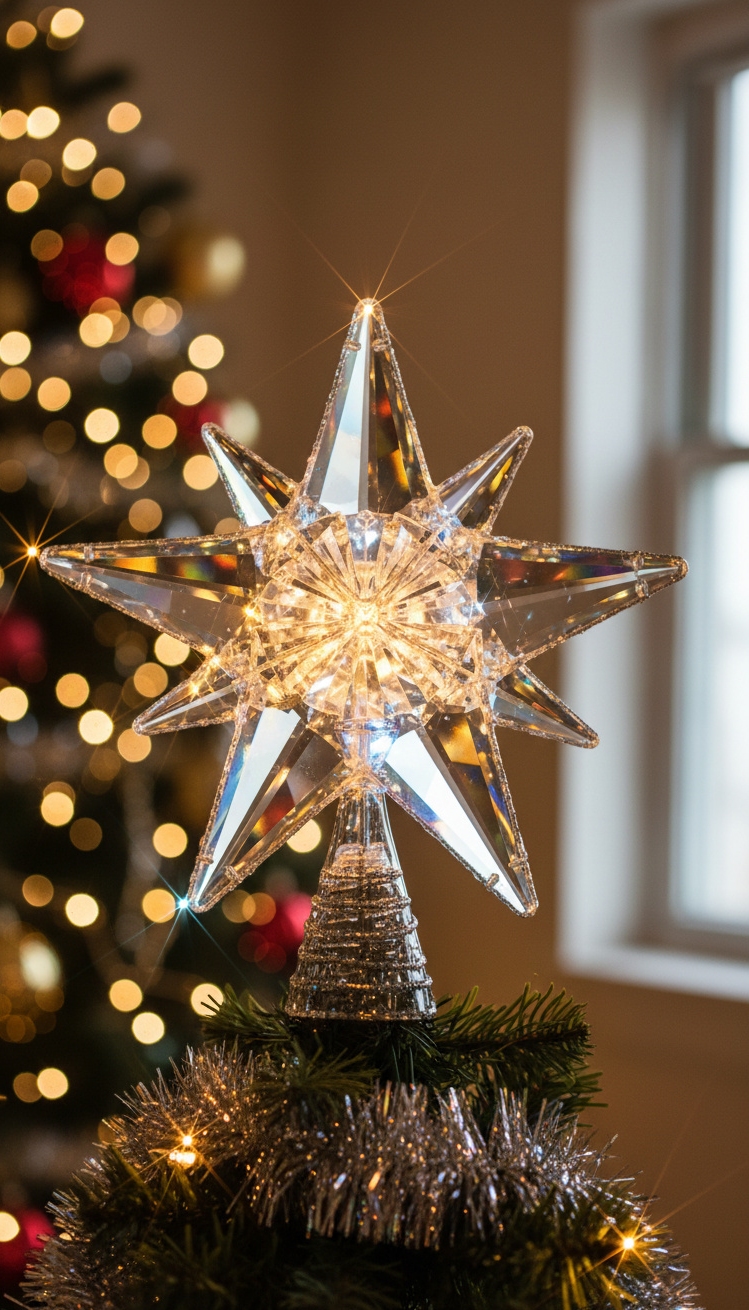 luxury christmas decor - Crystal Stars: Luxury Christmas Design - The crystal star tree topper grabs your attention...