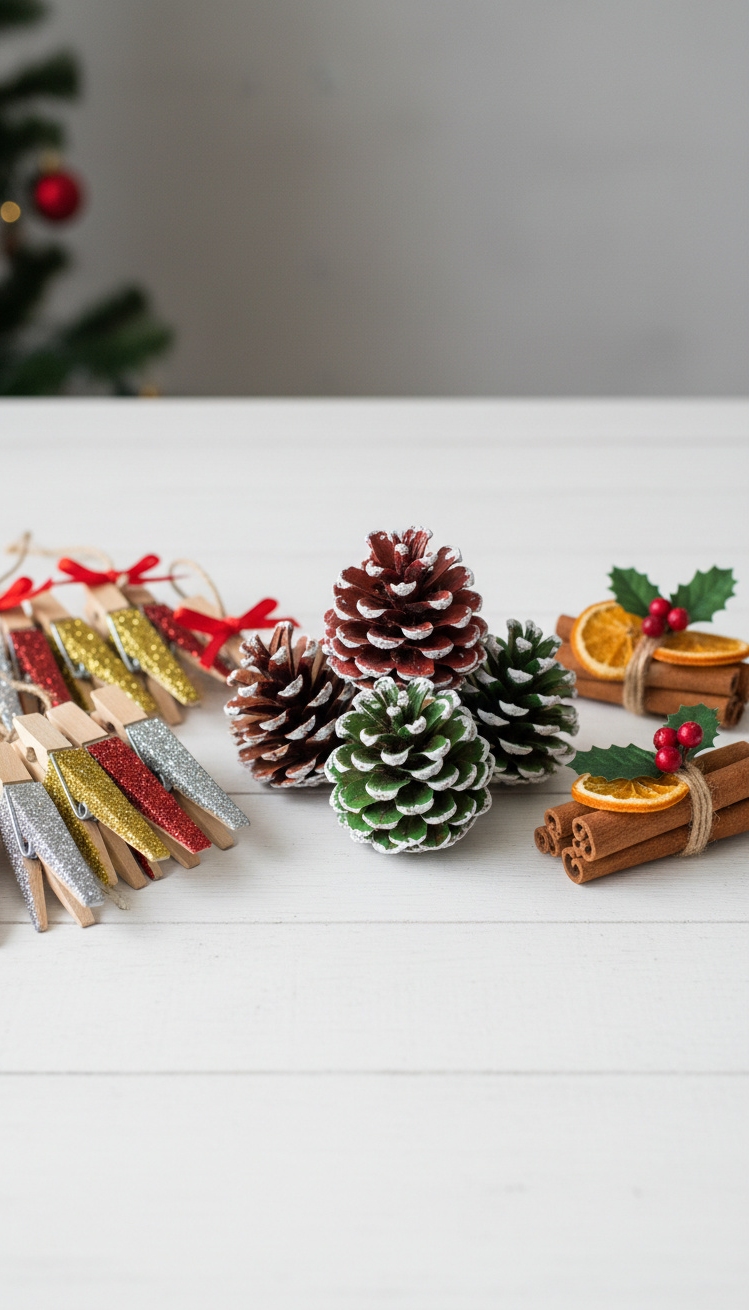 easy christmas ornaments - Easy Christmas Ornaments: Design Highlights - easy christmas ornaments - These painted pinecones look so festive. The crafter...