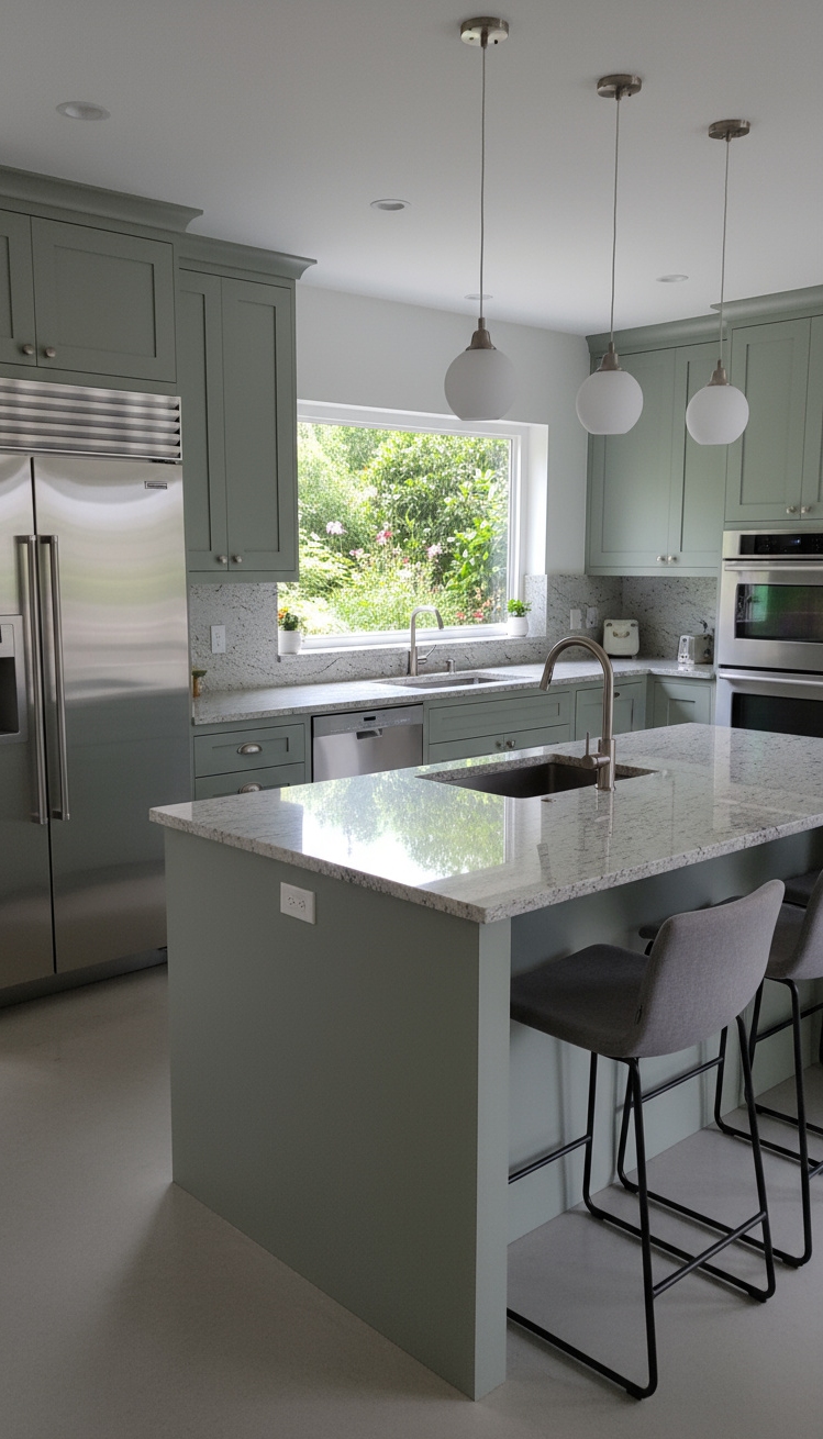 serene interior colors - Serene Kitchens: Embracing Misty Jade - The 