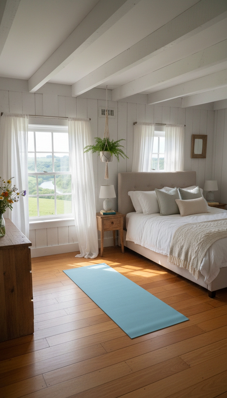 country-style bedroom - Country Bedroom: Light and Airy Design - These whitewashed walls create a soft glow, reflecting...