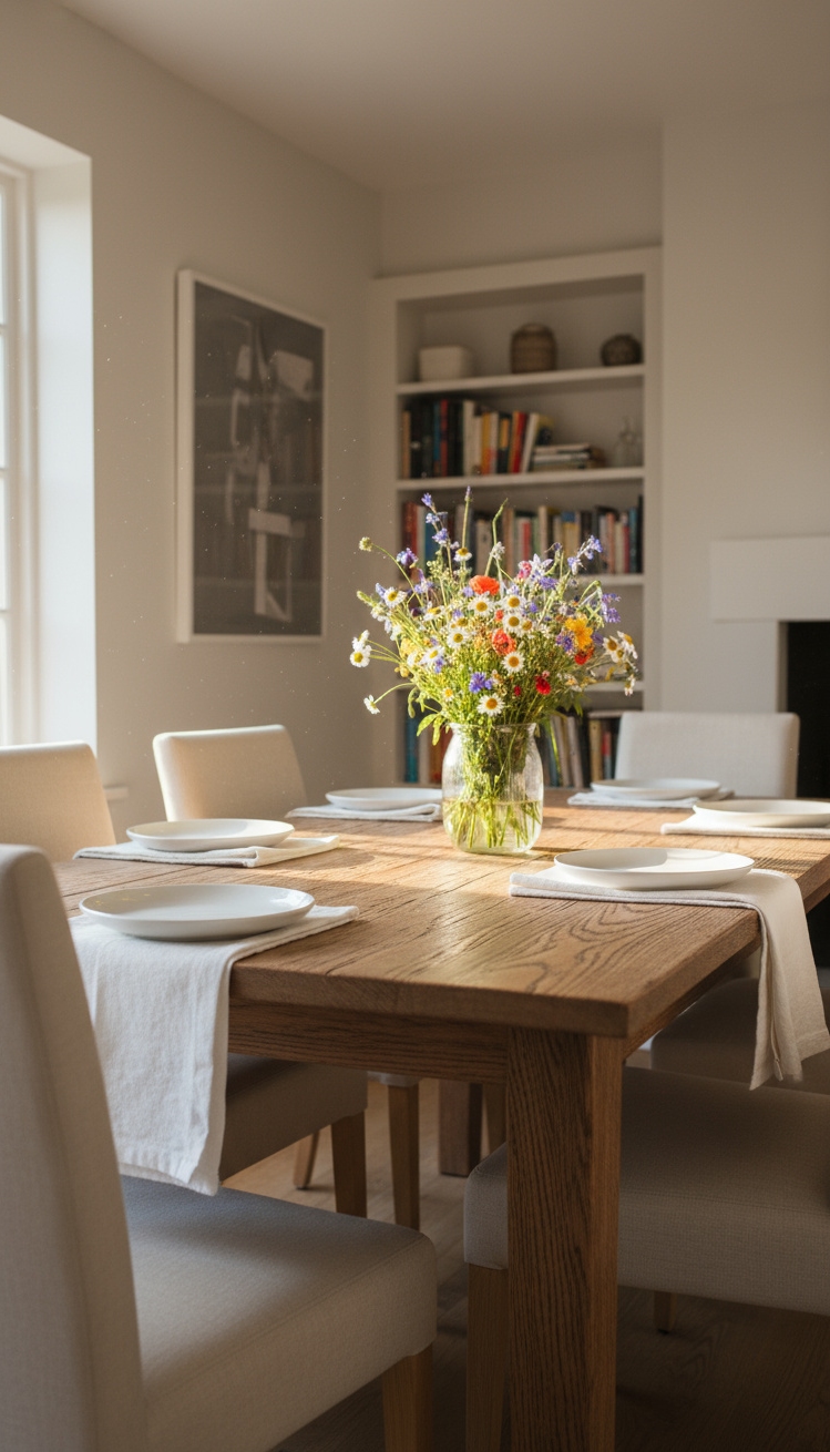 serene interior colors - Serene Spaces: The Beauty of Oyster White - This dining room whispers serenity with its 