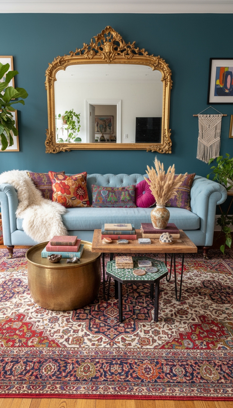 Light Blue Couch Living Room Ideas - Light Blue Couch Living Room Designs - The light blue velvet chesterfield immediately draws your...