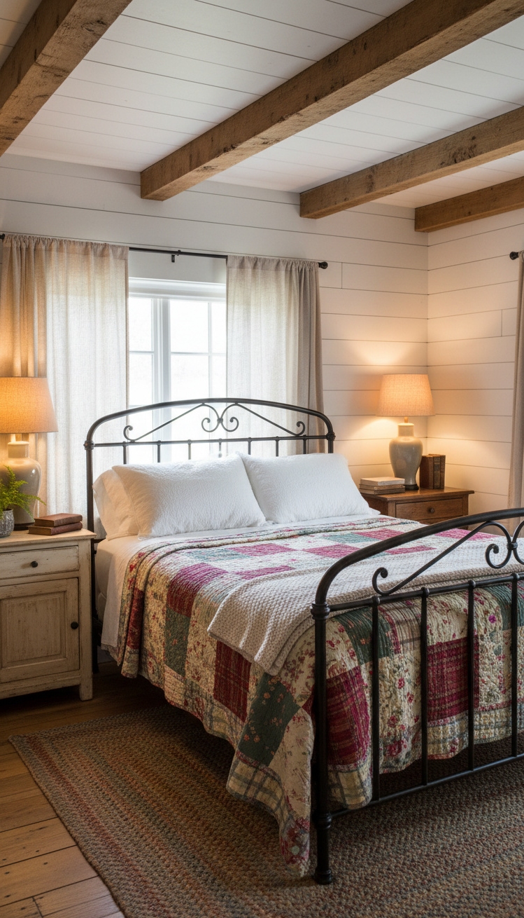 exposed beams bedroom - Exposed Beams: Bedroom Design Ideas - exposed beams bedroom - These wood beams command attention. They stretch across...